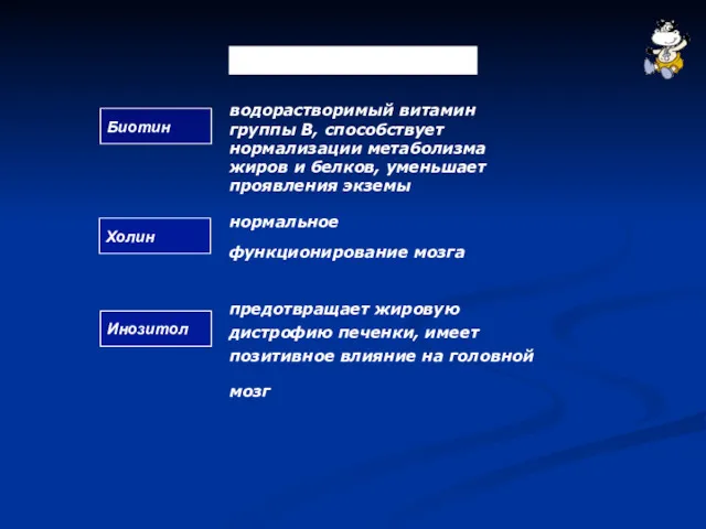 Биотин водорастворимый витамин группы В, способствует нормализации метаболизма жиров и