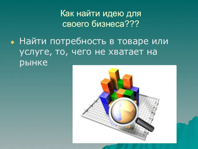 Как найти идею для своего бизнеса??? Найти потребность в товаре