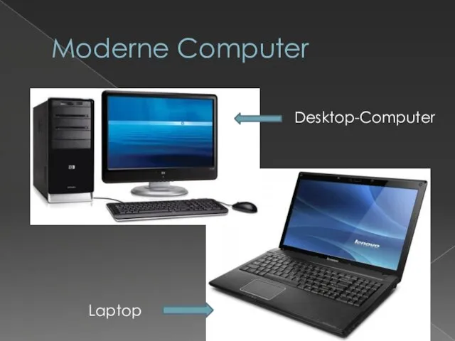 Moderne Computer Desktop-Computer Laptop