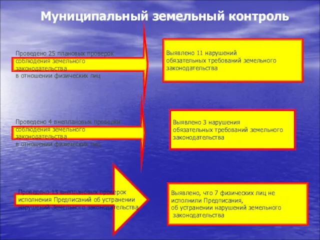 Муниципальный земельный контроль Выявлено 11 нарушений обязательных требований земельного законодательства