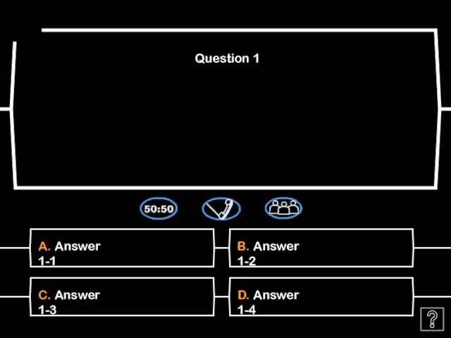 A. Answer 1-1 Question 1 B. Answer 1-2 C. Answer 1-3 D. Answer 1-4