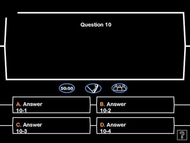 A. Answer 10-1 Question 10 B. Answer 10-2 C. Answer 10-3 D. Answer 10-4