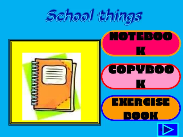 NOTEBOOK COPYBOOK EXERCISE BOOK 4 School things