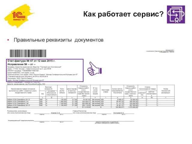 Правильные реквизиты документов Как работает сервис?