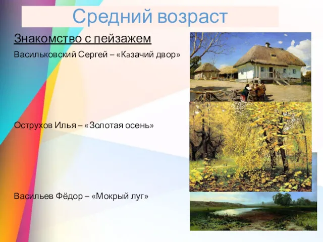 Средний возраст Знакомство с пейзажем Васильковский Сергей – «Кaзачий двор»