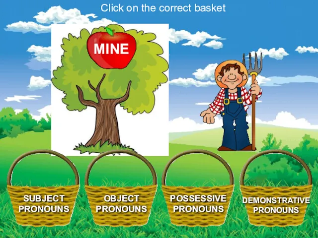 Click on the correct basket