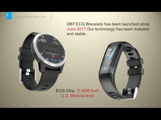 1 www.dibetsmart.com DBT ECG Bracelets has been launched since June