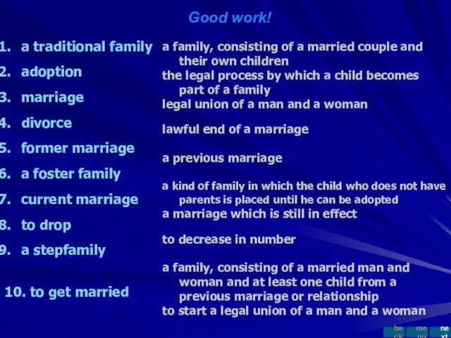 Good work! a traditional family adoption marriage divorce former marriage