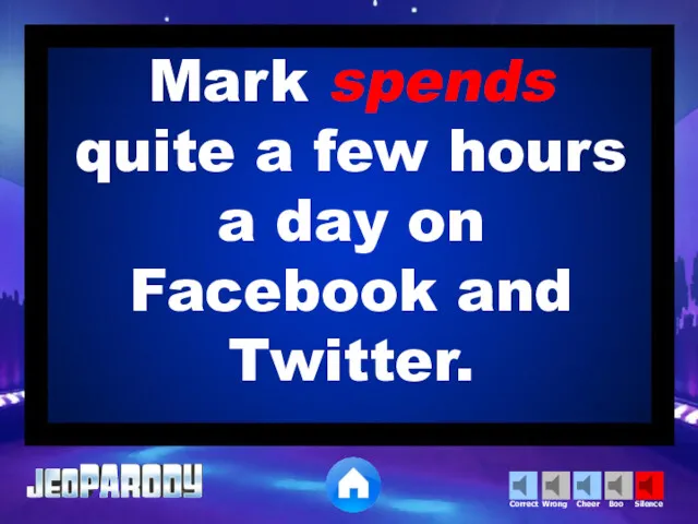 Mark spends quite a few hours a day on Facebook and Twitter.