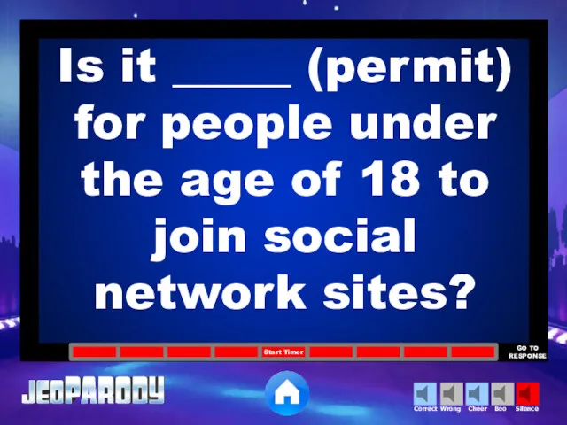 Is it _____ (permit) for people under the age of 18 to join social network sites?