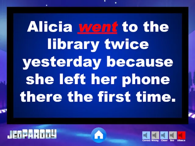 Alicia went to the library twice yesterday because she left her phone there the first time.