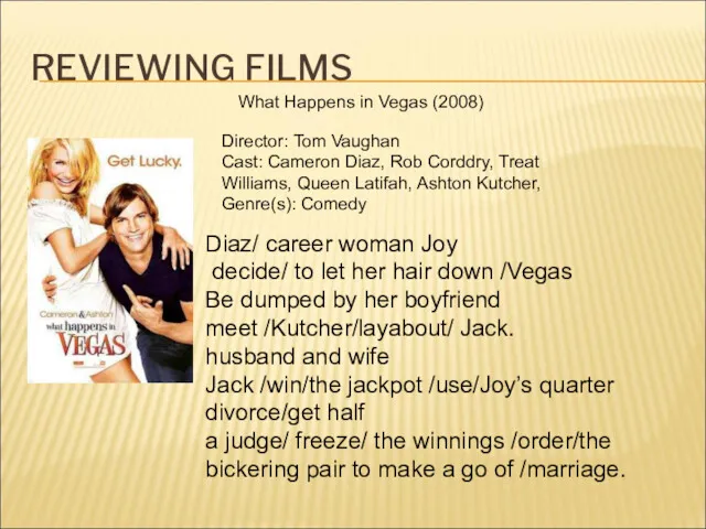 REVIEWING FILMS Diaz/ career woman Joy decide/ to let her