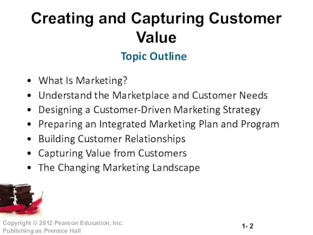 Creating and Capturing Customer Value What Is Marketing? Understand the