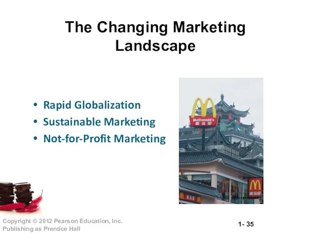 The Changing Marketing Landscape Rapid Globalization Sustainable Marketing Not-for-Profit Marketing