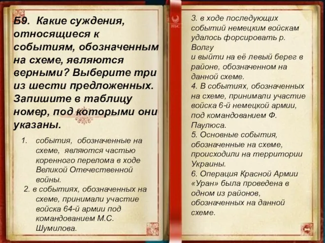 Б9. Какие суждения, относящиеся к событиям, обозначенным на схеме, являются