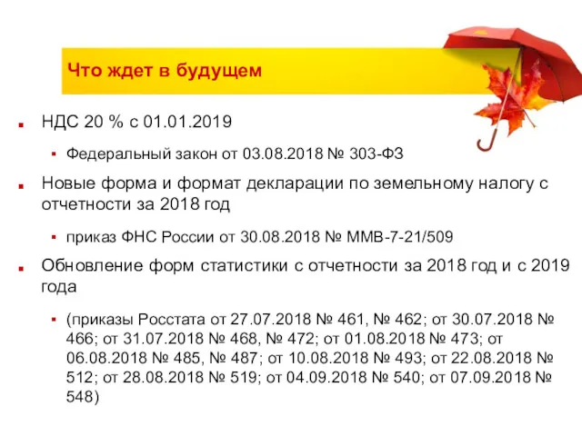 Что ждет в будущем НДС 20 % с 01.01.2019 Федеральный