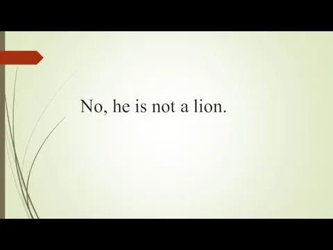 No, he is not a lion.