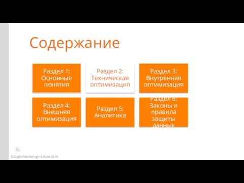 Содержание ©Digital Marketing Institute 2016