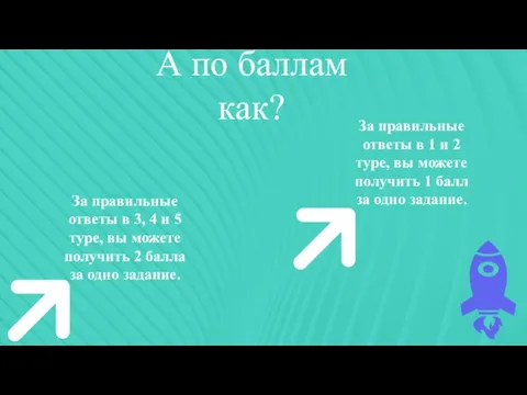 А по баллам как? За правильные ответы в 1 и