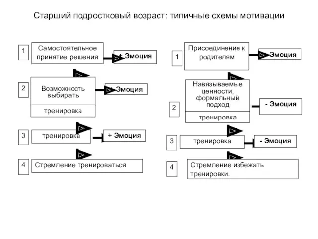 Старший подростковый возраст: типичные схемы мотивации