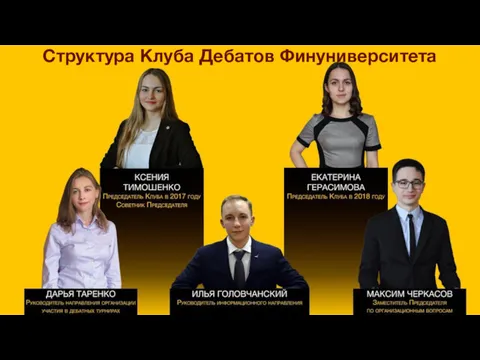 Структура Клуба Дебатов Финуниверситета