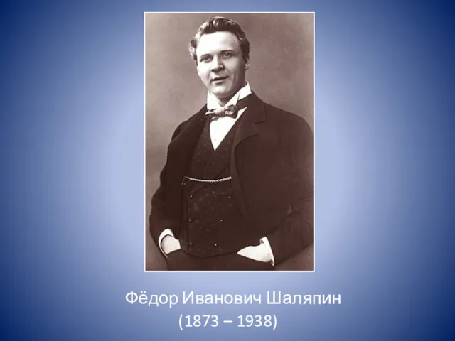 Фёдор Иванович Шаляпин (1873 – 1938)