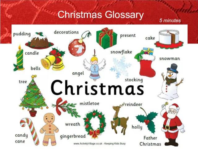 Christmas Glossary 5 minutes
