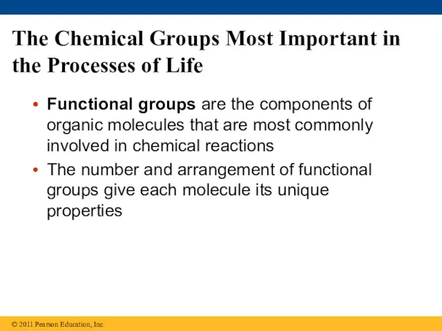 The Chemical Groups Most Important in the Processes of Life