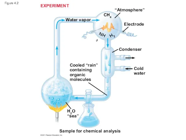 Figure 4.2 EXPERIMENT “Atmosphere” Electrode Condenser CH4 H2 NH3 Water