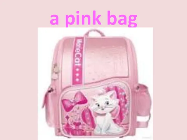 a pink bag