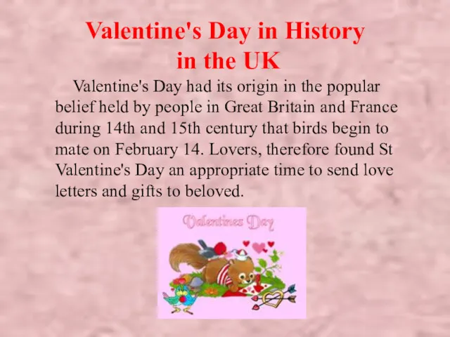 Valentine's Day in History in the UK Valentine's Day had