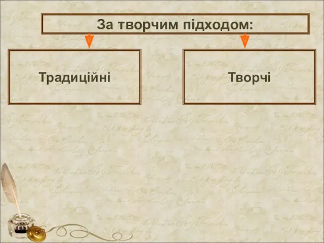 За творчим підходом: Традиційні Творчі