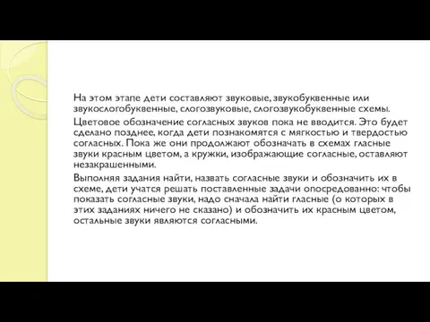 На этом этапе дети составляют звуковые, звукобуквенные или звукослогобуквенные, слогозвуковые,