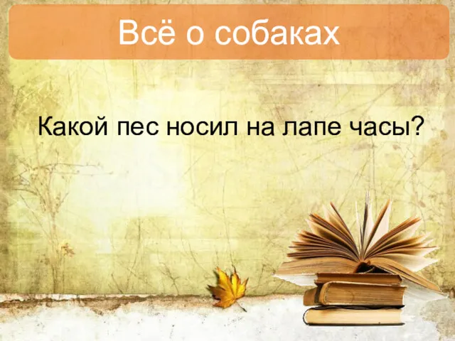 Какой пес носил на лапе часы? Всё о собаках