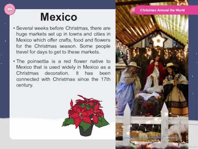 Mexico Several weeks before Christmas, there are huge markets set