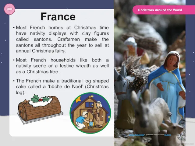 France Most French homes at Christmas time have nativity displays