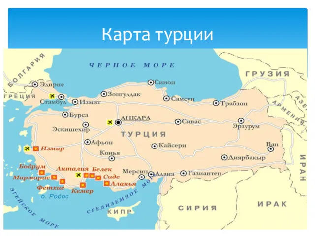 Карта турции