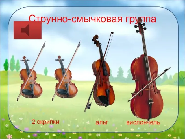 Струнно-смычковая группа 2 скрипки альт виолончель