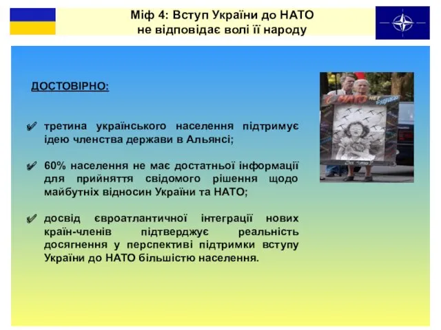 Міф 4: Вступ України до НАТО не відповідає волі її