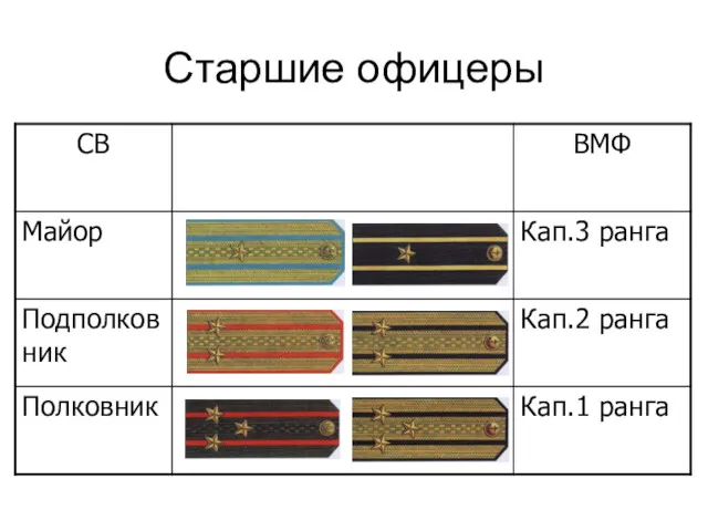 Старшие офицеры