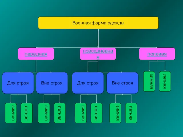 Военная форма одежды парадная повседневная полевая Для строя Вне строя