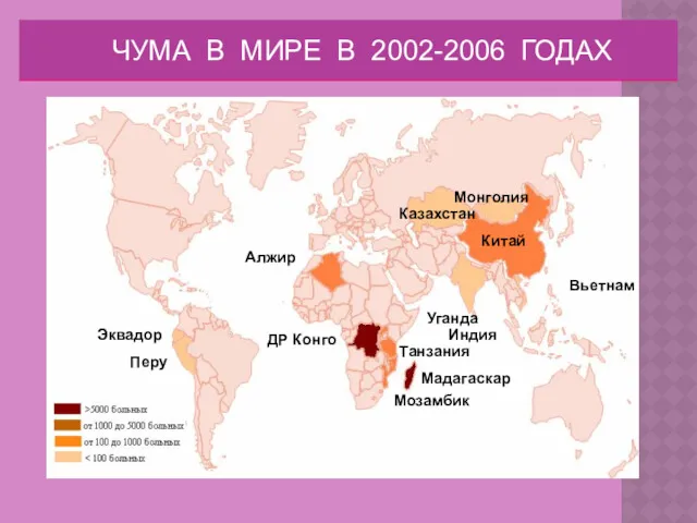 ДР Конго Эквадор Перу Танзания Алжир Уганда Китай Монголия Казахстан Индия Мадагаскар Мозамбик Вьетнам