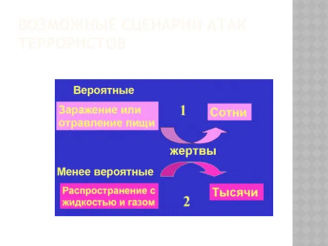 ВОЗМОЖНЫЕ СЦЕНАРИИ АТАК ТЕРРОРИСТОВ