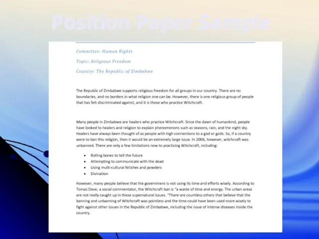 Position Paper Sample