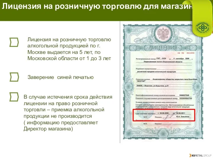 Лицензия на розничную торговлю алкогольной продукцией по г. Москве выдается