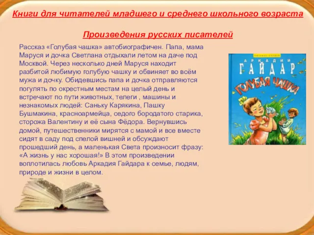 Книги для читателей младшего и среднего школьного возраста Произведения русских