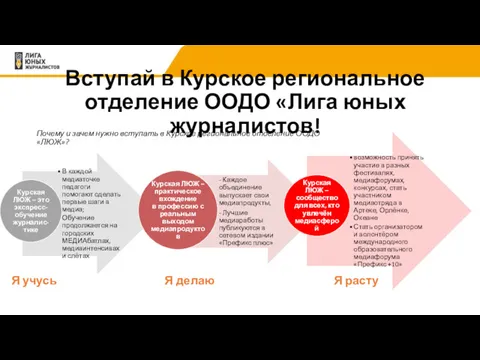 Вступай в Курское региональное отделение ООДО «Лига юных журналистов! Почему