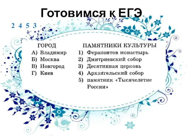 Готовимся к ЕГЭ 2 4 5 3