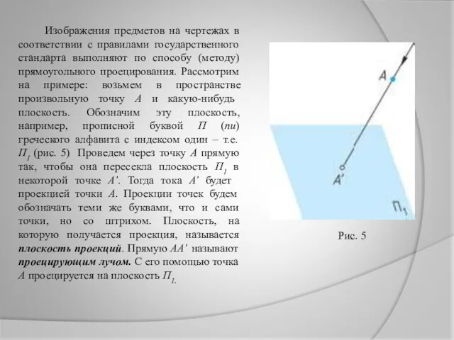 Изображения предметов на чертежах в соответствии с правилами государственного стандарта