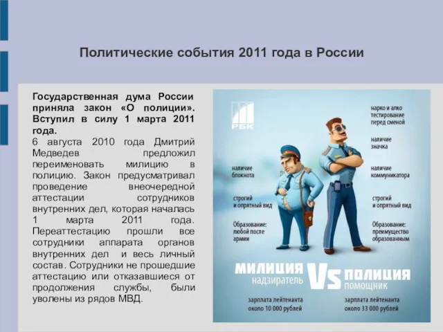 Политические события 2011 года в России Государственная дума России приняла